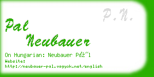 pal neubauer business card